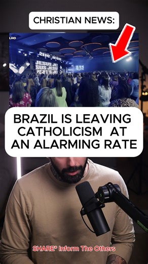 🚨 CHRISTIAN NEWS: Brazil Is No Longer Catholic — The Nation Turns Evangelical and the Shift Is Stunning A country once called the beating heart of global Catholicism is changing before the world’s eyes. Brazil — for centuries shaped by cathedrals, rosaries, saints, and Mass — is watching Catholic identity slip through its fingers. In 2010, 65.1% of Brazilians were Catholic. Today, that number has fallen to 56.7% — and dropping every year. Meanwhile, the Evangelical surge is undeniable, skyrocke