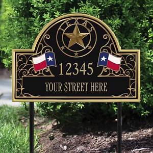 The perfect way to welcome your guests and display your Texas pride - customized with your home address! | The Danbury Mint