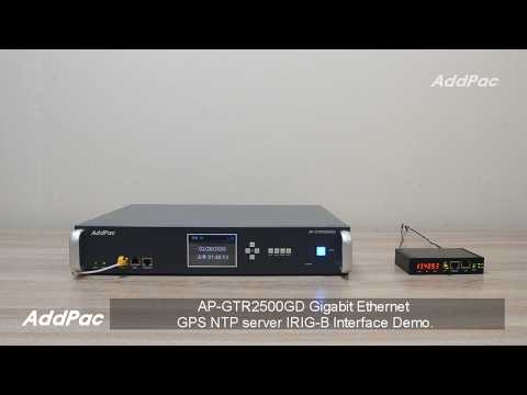 AP-GTR2500GD Gigabit Ethernet GPS NTP server IRIG-B Interface Demo. (IRIG-B 지원 GPS 시각동기서버 데모)