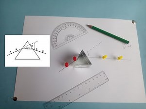 Experiment to Determine the Refractive Index of a Triangular Glass Prism - Physics Practical