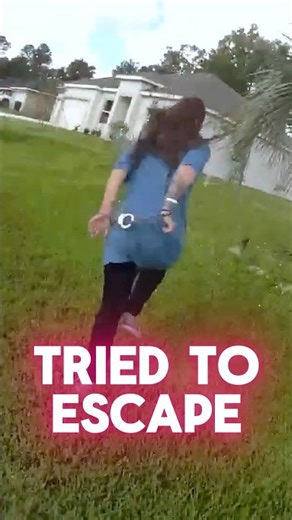 Driver Tries to Escape While Handcuffed-Flagler Deputy Catches Her Fast #shorts #viralshorts