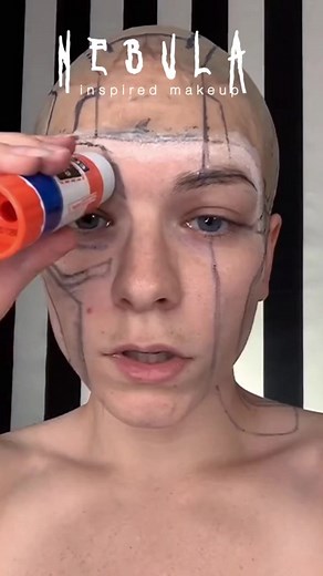 2.7K views · 182 reactions | Throwback to this Nebula look inspired by Marvel’s Guardians of the Galaxy! #nebula #nebulamakeup #sfx #sfxmakeup #makeup #mehronmakeup #bodypainting #facepainting | Caykeface | Facebook