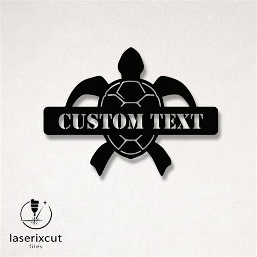 Customizable Turtle Laser Cut Vector Files - SVG, DXF, Glowforge, Cricut, CNC, Metal Wall Art, Ocean Sea Life Decor, Instant Download - Etsy