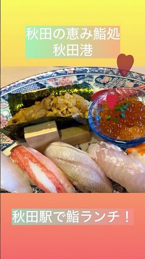 秋田駅 お寿司ランチ うますぎた 秋田の恵み鮨処 秋田港「秋田港 至福の極上握り」3300円 食べてみた #旅行