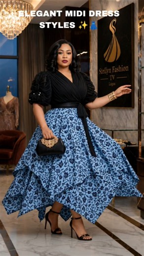 Elegant Midi Dress Styles 2026 | Luxury African Fashion for Classy Women #shorts