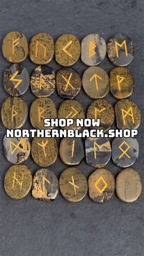 ✨️🪨 Bespoke Marble Runestones 🪨✨️ Elder Futhark Runestones, handcrafted grey marble runes by @Isar.Oakmund - perfect for divination, inspiration or decor. Step into the mystical world of Nordic lore with our stunning Elder Futhark Rune Stones set. Drawing from the mythological power of the runes, these symbols were said to be revealed to Odin himself after his self-sacrifice. The wisdom of the runes also reached other gods and beings, including Frigg, Freya, Skadi, and many of the Jotnar. Toda