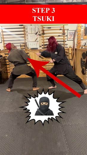 How To Do TSUKI with HANBO 🥷🏻 #Shorts #Ninjutsu #MartialArts
