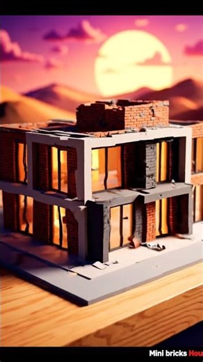 Building a Modern Mansion with Mini Bricks! 🧱✨ #Shorts
