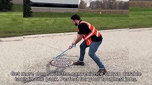 T&T Tools 30-Inch Manhole Cover Hook Tool, 5/8" Hex Alloy Steel Single Hook, Heavy Duty Lifting Manhole Covers, Septic Tank Risers, Grates, Storm Drains, Pallet Pulling, Bright Blue Finish, 1 Pack