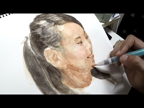 人の顔 描き方 デッサン 水彩画 How to Paint a Face