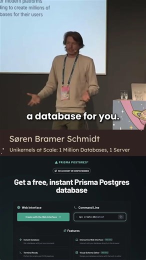 Create a DB using one command. npx create-db