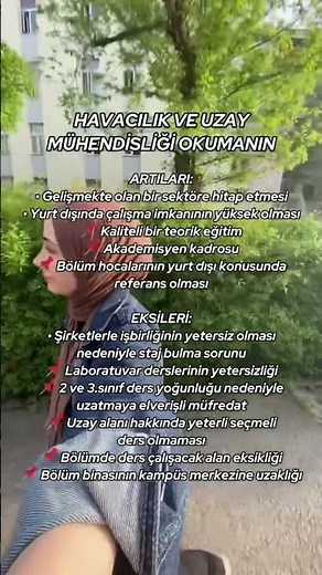 Havacılık ve Uzay Mühendisliği okumanın artıları ve eksileri #ykstercih