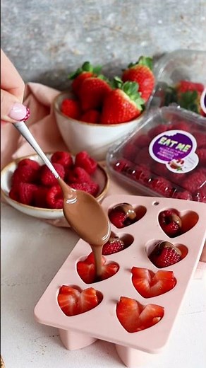 ❤️ CHOCOLADE HARTJES MET AARDBEI EN FRAMBOOS