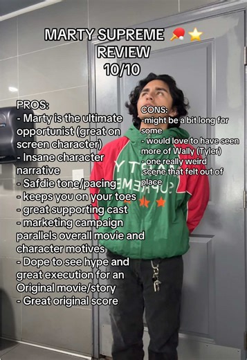 Dope movie. Hopefully its success brings more original stories to be greenlit #martysupreme #timotheechalamet #tylerthecreator #a24 #dreambig #moviereview #joshsafdie