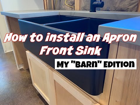 How to Install an Apron Front Sink into kitchen cabinets