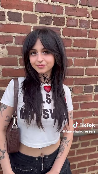 The emo kids never left #hair #haircut #hairtok #emo #scene | long layers haircut