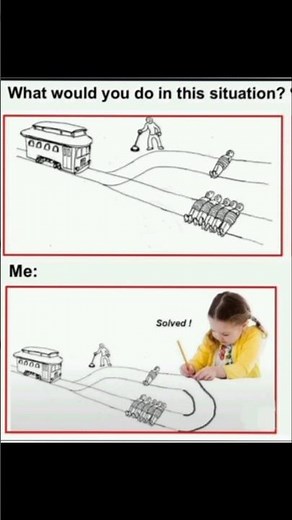 Big Brain Solution to the Trolley Dilemma! 🧠✨🤣