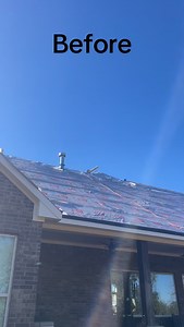 Check out the before and after of this roof!! The roof is TEK Industries Hurricane Shake Pro stone coated steel. #aledoroofer #weatherfordroofer #americanaroofing | Americana Roofing