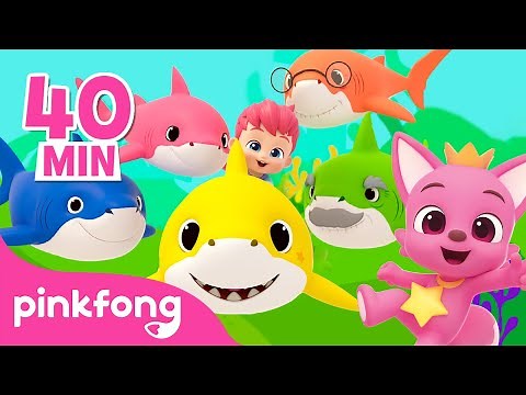 👶 Bebefinn Ama a Família Tubarão ❤️ | ‪@Bebefinn‬ | + Compilação | Pinkfong Canções para crianças​