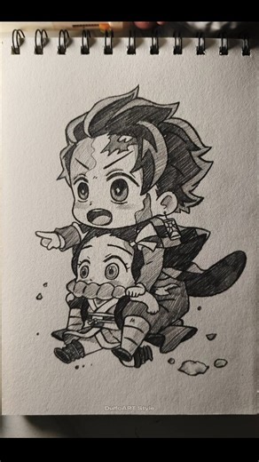 41K views · 9.2K reactions | Drawing Tanjiro and Nezuko! ✨ #sketch #demonslayer #tanjiro #nezuko #anime #drawing #art #fyp #reels #draw #animeart #animedrawing #foryoupageシ #fblifestyle #facebookreels #chibi | Dulfo-ART Style | Facebook