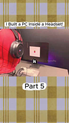 PC built inside headphones — running Minecraft Pi Reborn