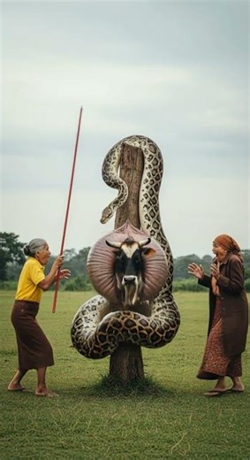 What could be inside the snake’s big belly? 🐍 Discover the wild surprise #wildlife #nature #snake