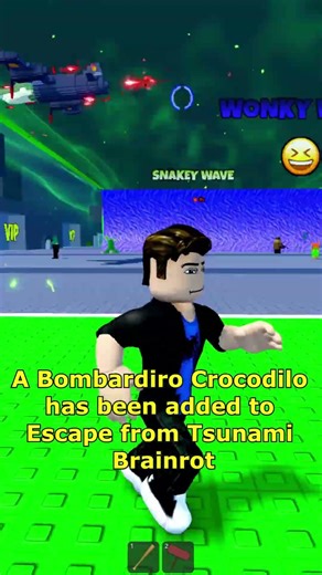 A Bombardiro Crocodilo has been added to Escape from Tsunami Brainrot 4