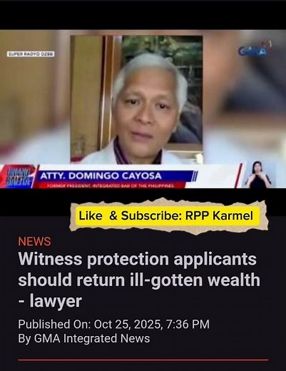 Witness Protection Applicants should return ill-gotten wealth #news #highlights