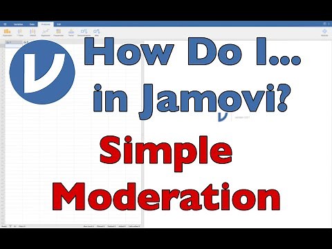 How do I... DO A MODERATION REGRESSION in Jamovi? (2022)