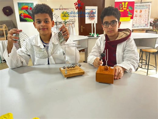 Grade 6 students are exploring the different forms of energy in the science lab. They learn how energy can take many forms—such as light, heat, sound, electrical, and mechanical energy—and how it can change from one form to another. International Leaders Academy اكاديمية القادة الدولية International section | International Leaders Academy اكاديمية القادة الدولية