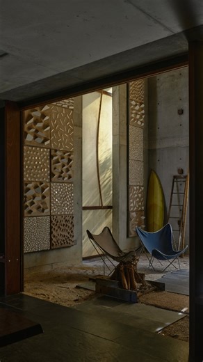 The Local Project on Instagram: "Architects at Home • Video Feature • Located on Sydney’s Northern Beaches, this project takes viewers inside the home of a world renowned architect who designed it as a personal reflection of place, time and philosophy. Built by @peterstutchburyarchitecture for Stutchbury and his family, the home acts as an architectural meditation of sorts on memory, minimalism and material truth. Created after selling the family house across the peninsula, the new residence occ