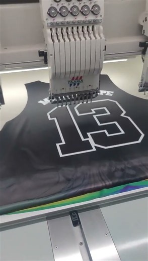 Beautiful Embroidery Designs | Custom Jersey Number Embroidery Process #apparelmanufacturing