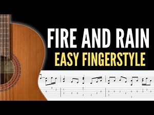 Fire and Rain Easy Fingerstyle Tab For Beginners