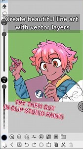 Draw perfect lines with Vector Layers! #clipstudiopaint #digitalart #vectordrawing