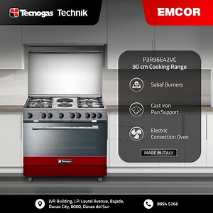 Take your cooking experience to new heights with Tecnogas Technik! Discover Tecnogas Technik's fine selection of Cooking Ranges available in 50, 60, 80, and 90cm sizes. Available at an Emcor store near you! For more details, visit www.emcor.com.ph #TecnogasPH #Technik #YourCookingPartner | Tecnogas Technik