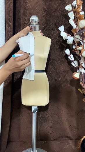 Part 2 POV: Draping on muslin, then turning it into a paper pattern ✂️