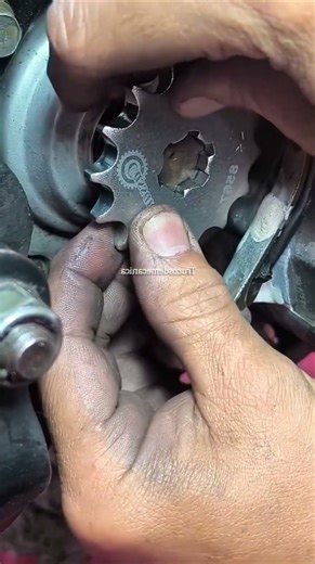 T15 Motorcycle Chain & Pinion Replacement | Remove Old Set and Install New Chain Sprocket.