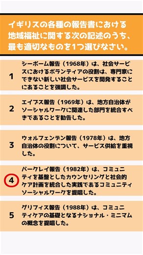 1日1問社会福祉士過去問クイズ 【DAY70】 #Shorts #社会福祉士 #国家試験 #過去問