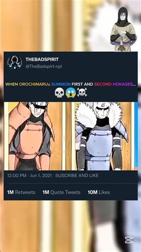 orichamori summon second and first hokage☠️💀😱 III(Naruto anime)