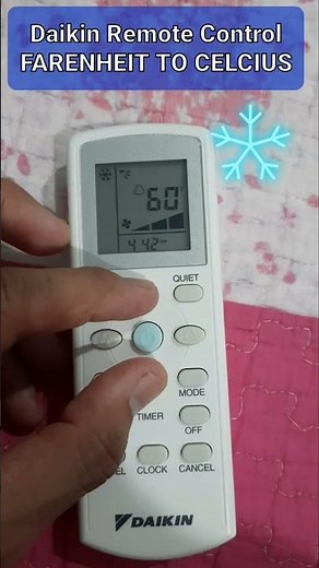 DAIKIN REMOTE CONTROL - How to change Farenheit to Celcius?