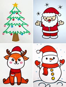 Cute Christmas Drawings for Kids | Kids Planet