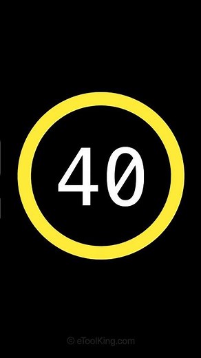 40 seconds Countdown Timer with Alarm #hd #new