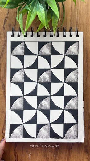 Easy geometric +Zentangle pattern #zentangleart #shorts #geometricart #easyzentangleart #easyart