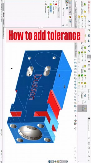 In SolidWorks, you can add tolerances to dimensions in a sketch or drawing using the following methods: 1. Adding Tolerance in a Sketch (Part/Feature Design) Select a Dimension Click on a dimension in a sketch or in a feature (e.g., a hole size). Open the PropertyManager The Modify window or Dimension PropertyManager will appear. Enable Tolerance/Precision Look for the Tolerance/Precision section in the PropertyManager. Click the drop-down menu under Tolerance Type. Choose from the following typ
