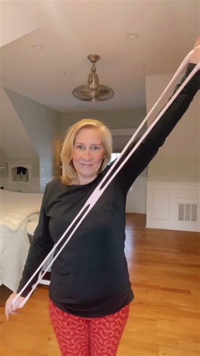 Release that tension in your body all while stretching and strengthening! #exercisebands