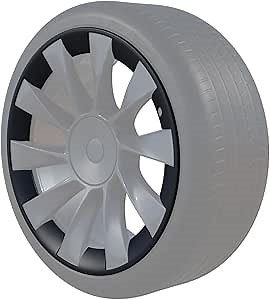 Tesla Model Y 20 inch RimCase Protectors by MagBak - Patented Curb Rash & Rim Protection, Durable & Replaceable Segments (5 Wheel Set, Black Model Y Induction Rim Protectors)