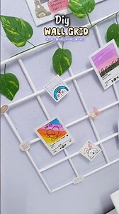 how to make a wall grid with chart paper #diy #wallgrid #aesthetic #viralshort