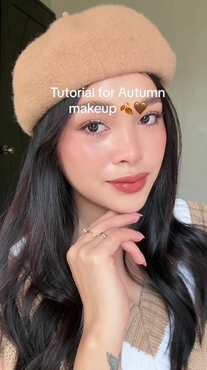 Here’s a tutorial for Autumn makeup🤎 Chuchu eyeshadow pallete is giving 🍂 #makeup #tutorial #autumn #autumnmakeup #foruyou