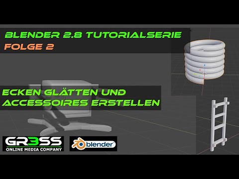 Blender 2.8 Tutorial 2 - Ecken glätten und Accessoires erstellen