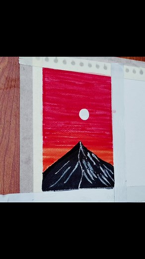 Beautiful Scenery Drawing with Marker Colors